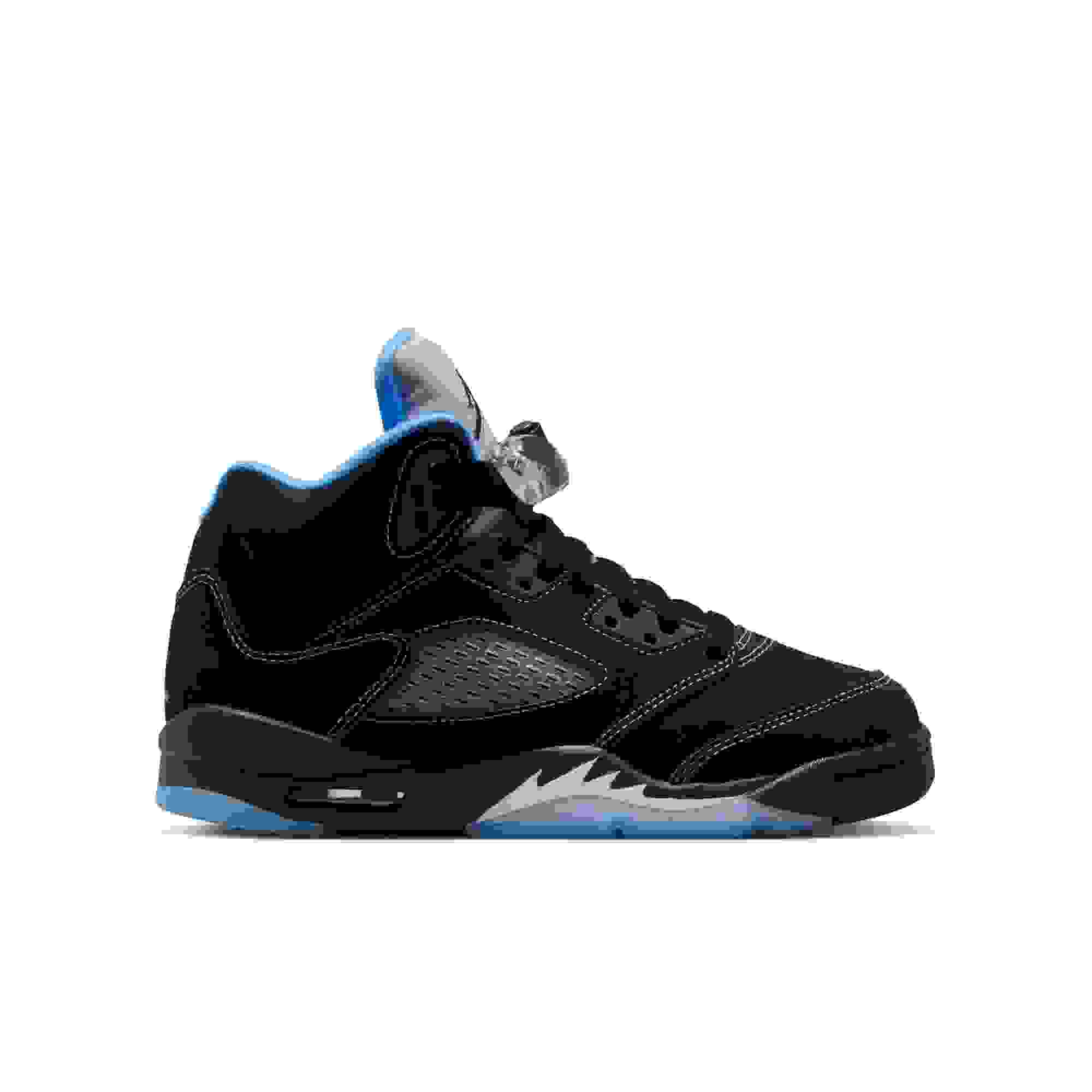 Jordan 5 Retro Grade School Kids' "Black Carolina" Shoe